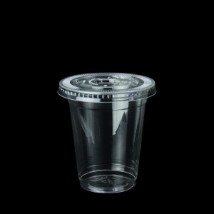 Прозрачная чашка и крышка из PLA на 12 унций