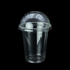 Tasse et couvercle transparents en PLA de 16 oz