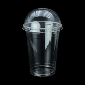 Tasse et couvercle transparents PLA de 20 oz