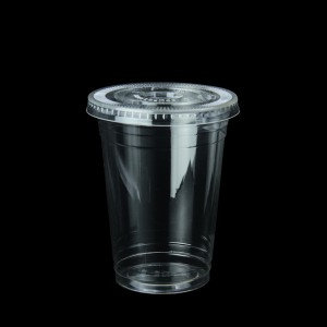 Прозрачная чашка и крышка из PLA на 20 унций