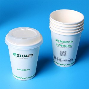 Vasos de papel recubiertos de PLA biodegradables y compostables