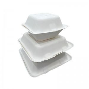 Degradable Bagasse Pulp Clamshell