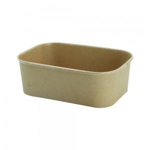 650ml Kraft Rectangular Bowl