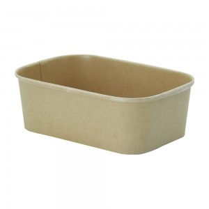 750ml Kraft Rectangular Bowl