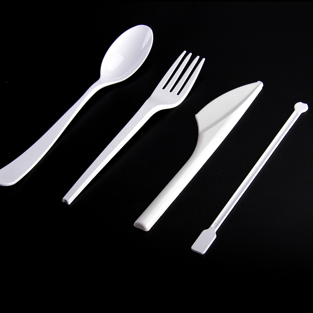 biodegradable knife, fork & spoon