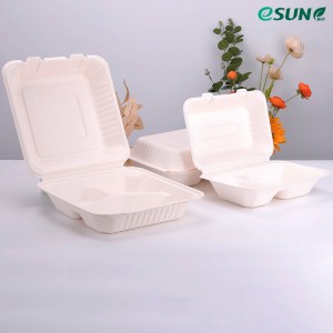 Biodegradable Bagasse Pulp Clamshell