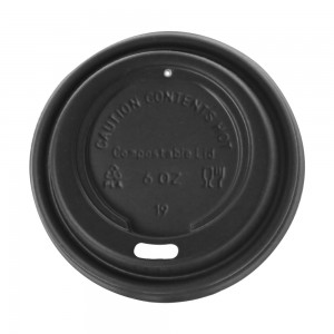 Couvercle plat pour tasse CPLA de 73 mm