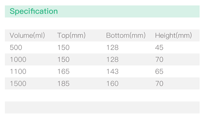 Kraft Round Bowl Specification